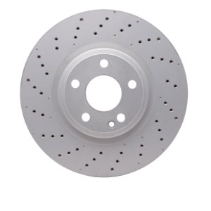 Infiniti QX30 Brake Rotor (1) - Front - R1 Concepts - Drilled Carbon Alloy GeoMET - `14-`20